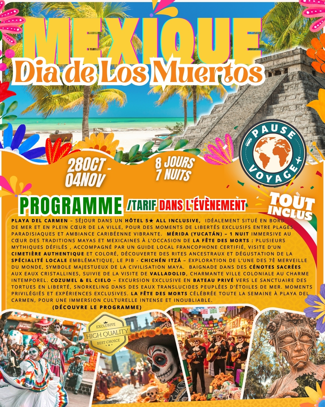 MEXIQUE - Dia De Los Muertos - 28/10/2026 au 04/11/2026 - TOUT INCLUS