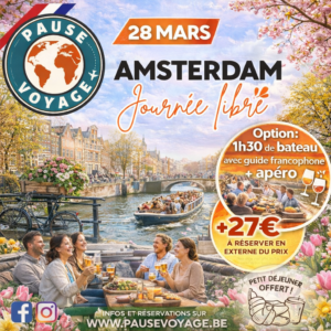 Amsterdam - Journée Libre -  Samedi 28 mars 2026