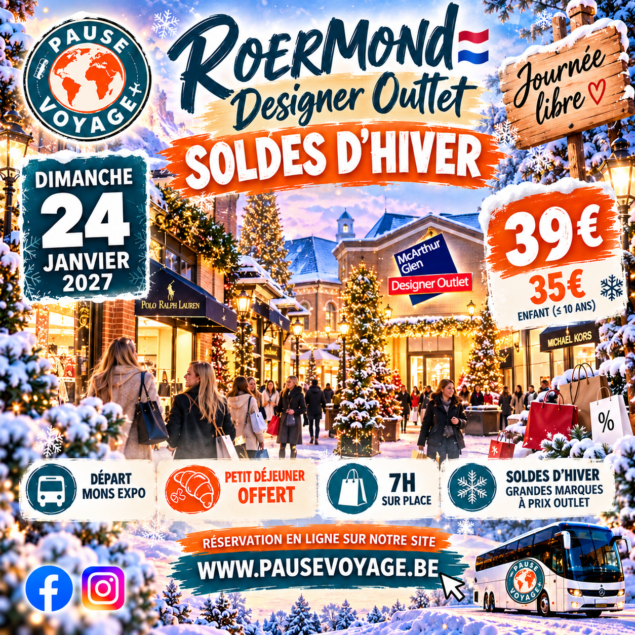 Roermond Design Outlet - Soldes d'hiver -  Dimanche 24 janvier 2027