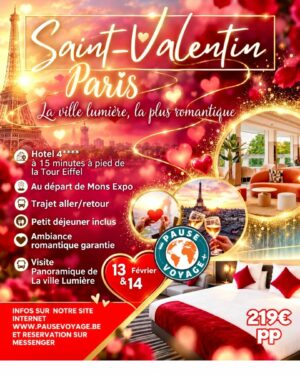PARIS - Weekend Saint-Valentin - 13/02/2027 au 14/02/2027